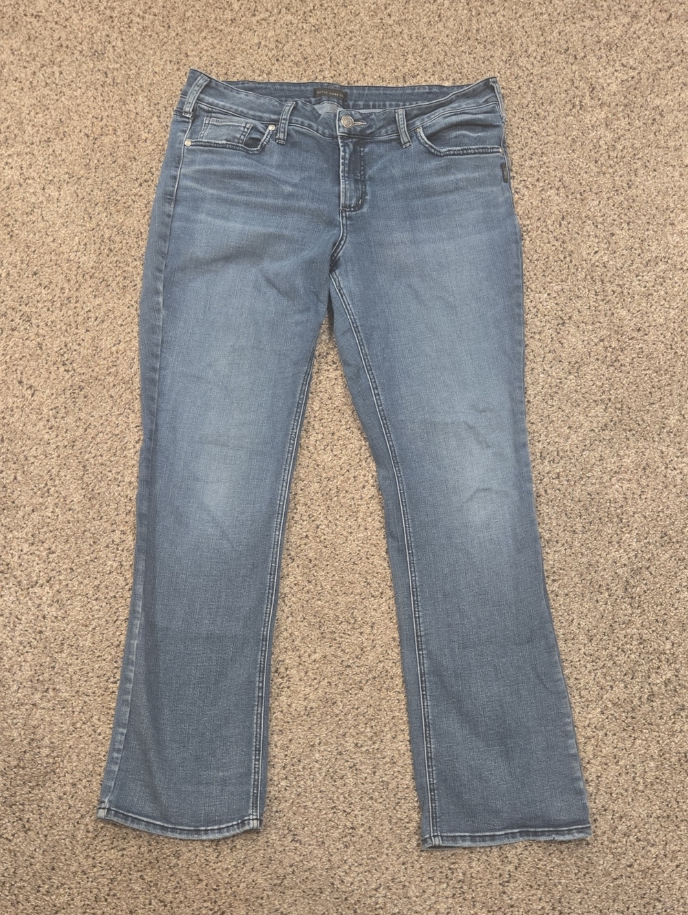 Women's Silver Jeans Medium Blue Bootcut Stretch Jeans - 34/33